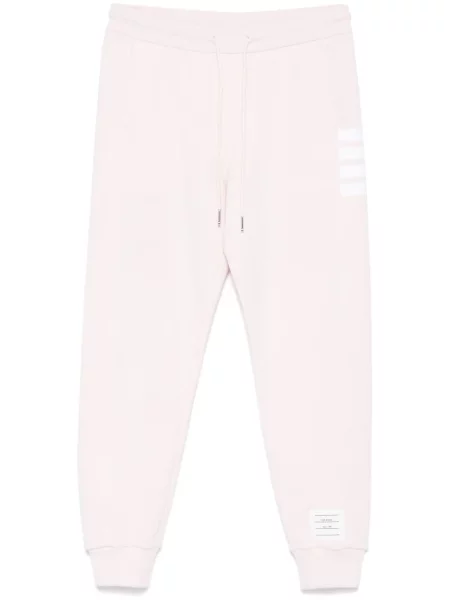 Pantaloni Thom Browne din jerseu roz