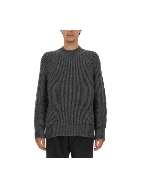 Dzianinowy sweter Alexander Mcqueen szary