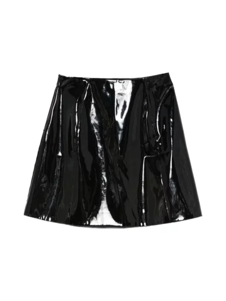 Spódnica skórzana Emporio Armani czarna
