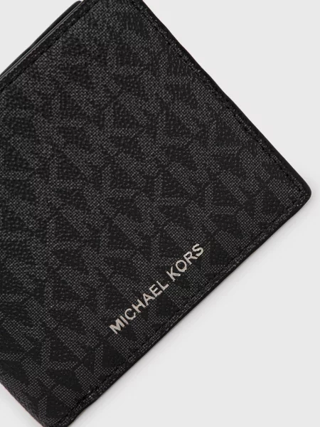Portfel z detal z logo Michael Kors czarny