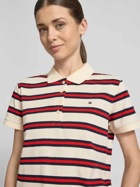 Krój regular fit Koszulka polo z mieszanki bawełny Tommy Hilfiger czerwone