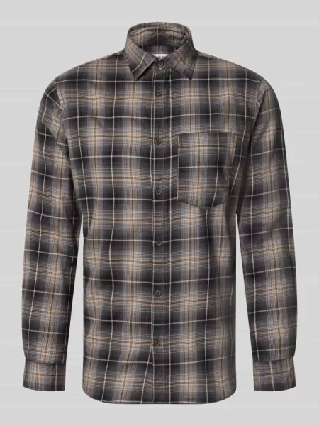 Koszula casualowa o kroju slim fit z czystej bawełny model James' Jack & Jones czarna