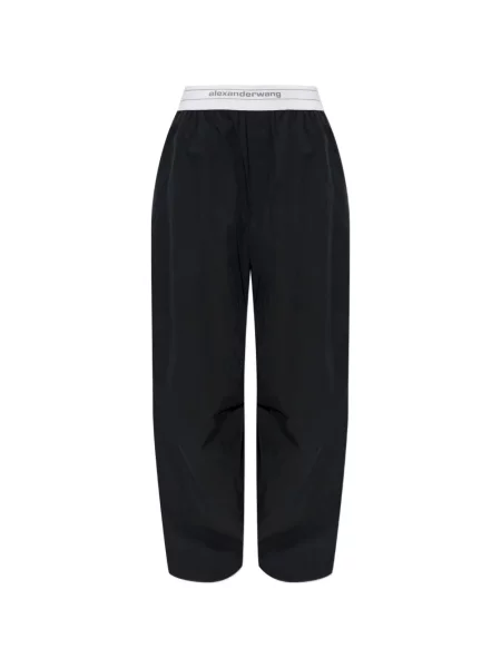 Pantaloni Alexander Wang alergare cu autograf negru