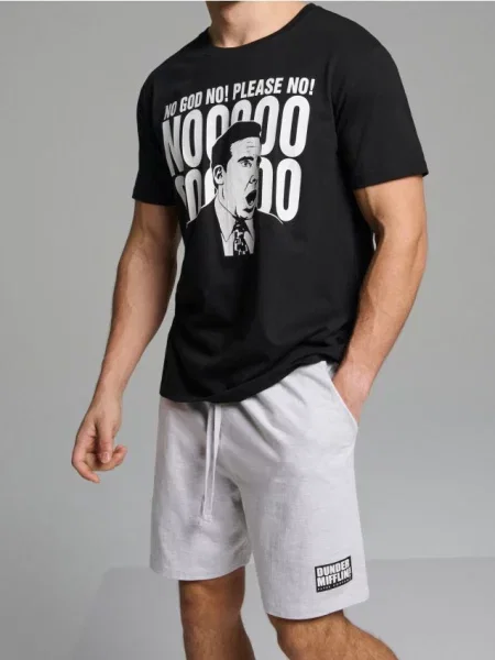 Sinsay piżama dwuczęściowa z nadrukiem The Office wielobarwny