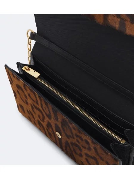 Colier Burberry cu imagine cu model leopard maro