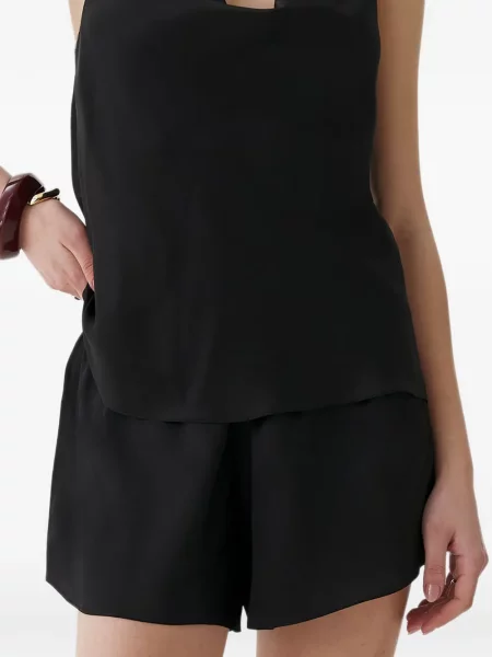 Pantaloni scurți Framboise de mătase negru