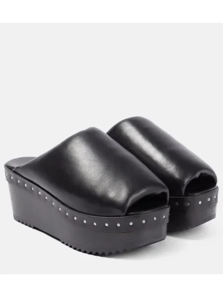 Sandale Rick Owens din piele cu platformă negru