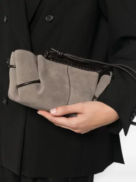 Geantă shopper Hereu din piele de căprioară gri