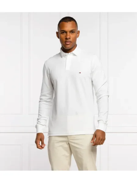 Tenisz hosszú ujjú pólóing Tommy Hilfiger fekete