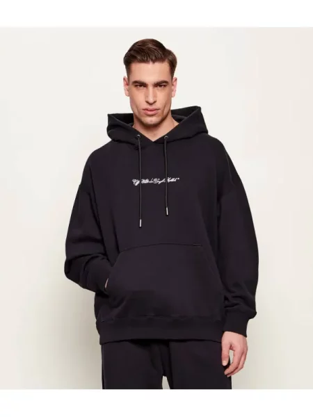 OFF-WHITE Hanorac ARROW SKATE | Oversize fit alb