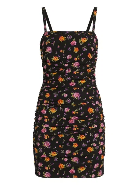 Rochie mini Dolce & Gabbana cu model floral de costum negru