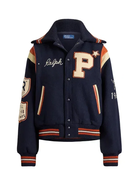 Polo Ralph Lauren Geacă de primăvară-toamnă crem / bleumarin / homar portocaliu