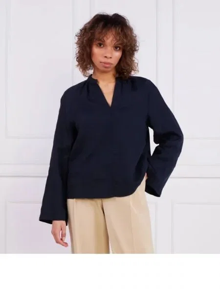 Marc O Polo Len blúz | Oversize fit kék