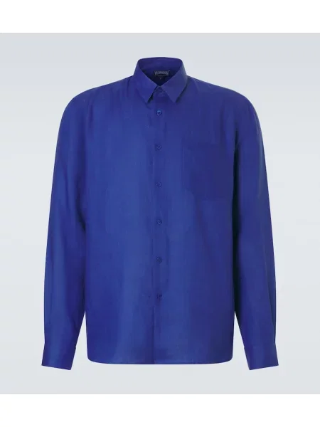 Ленена риза Vilebrequin синьо