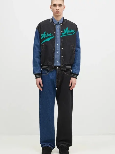 Джинсова куртка-бомбер Aries Varsity Denim Jacket