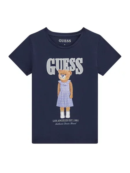 Guess T-shirt Tamnoplava Regular Fit siva