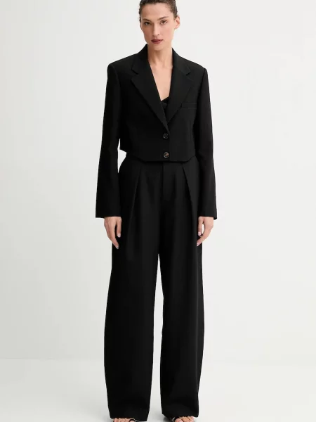 Вовняний піджак Miss Sixty однобортний однотонний чорний