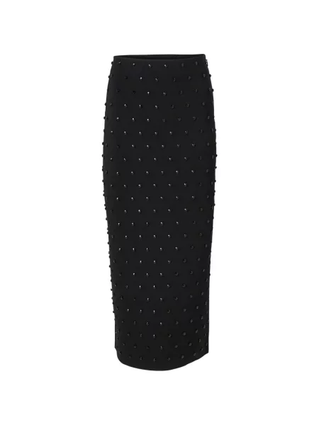 Fustă tip creion Carolina Herrera cu mărgele negru