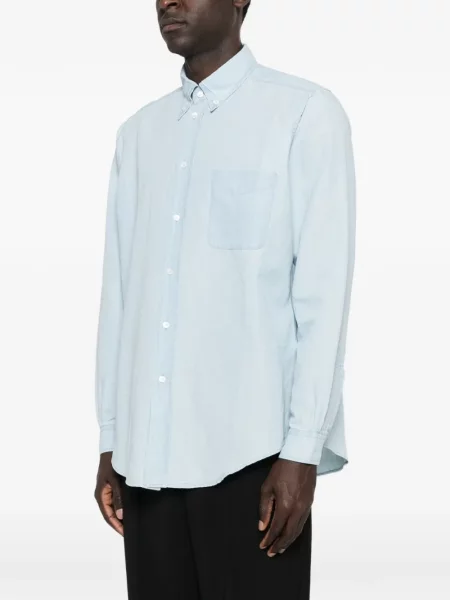 Košile Barena s náprsními kapsami modrá