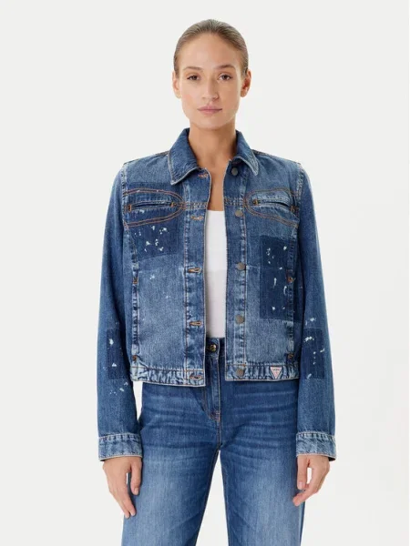 Guess Дънково яке Тъмносин синьо