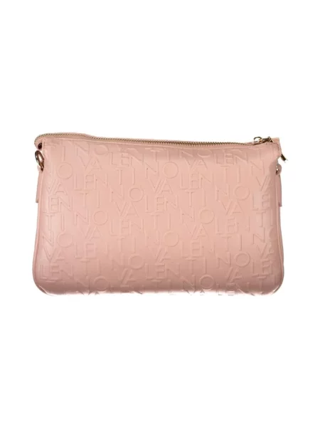 Lniana torebka crossbody Valentino By Mario Valentino różowa