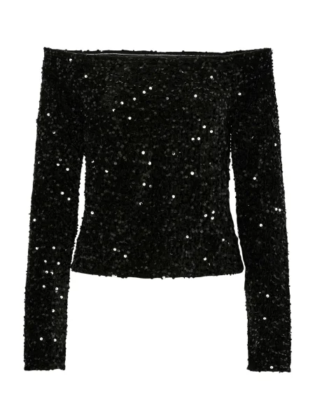 PIECES Bluză PCKAM' negru