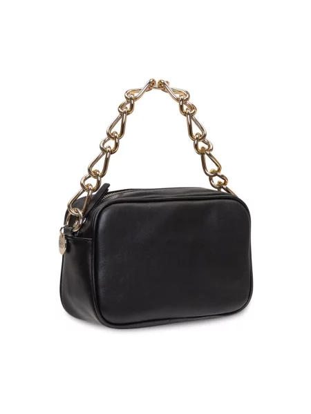 Lniana torebka Red Valentino czarna