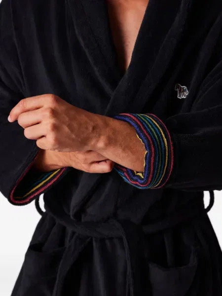 Halat Paul Smith cu broderie cu model zebră negru