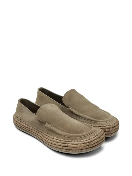 Espadrile Loewe cu broderie gri