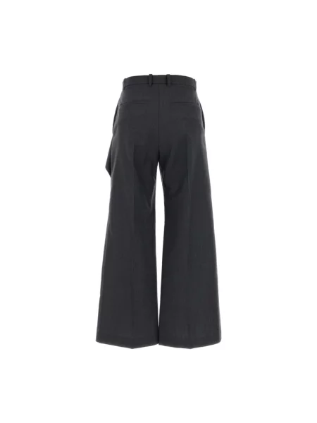 Spodnie Jil Sander wełniane szare