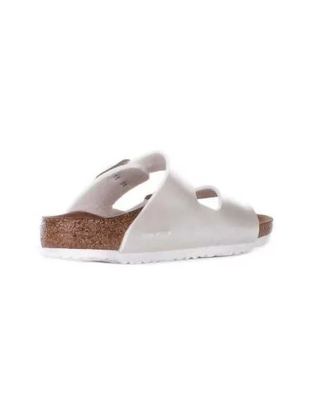 Pantofle Birkenstock s perlami bílé