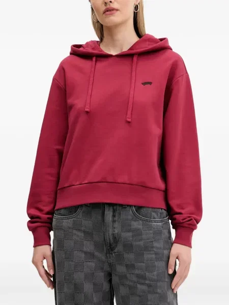 Hanorac cu glugă Vans cu broderie roșu