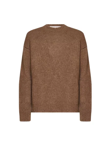 Sweter Roberto Collina brązowy