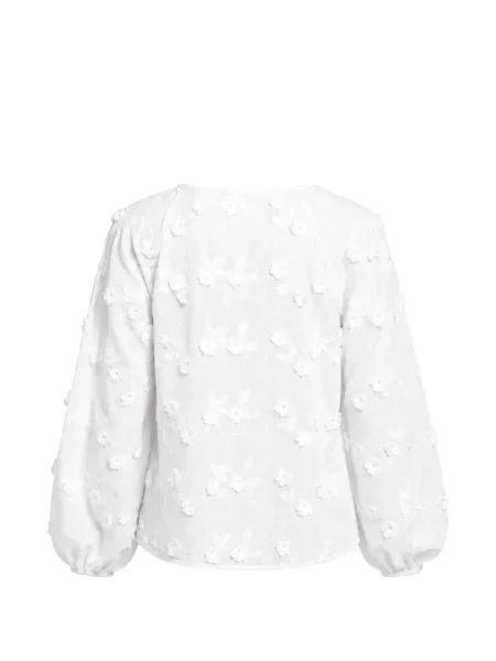Bluză Guess cu model floral cu aplicații alb