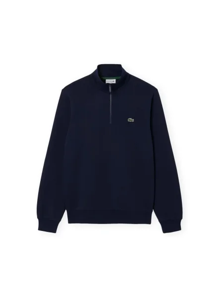 Hanorac din fleece Lacoste din fleece albastru