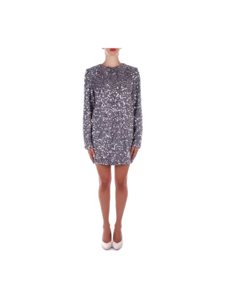 Sukienka jeansowa Elisabetta Franchi z logo niebieska