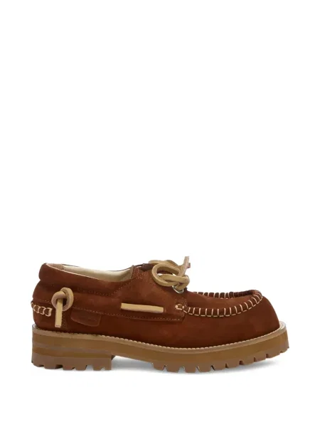 Pantofi Moschino din piele de căprioară maro