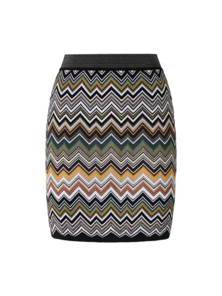 Missoni Spódnice Kobieta Wielobarwność XS Wełna Mini spódniczka z wzorem Chevron