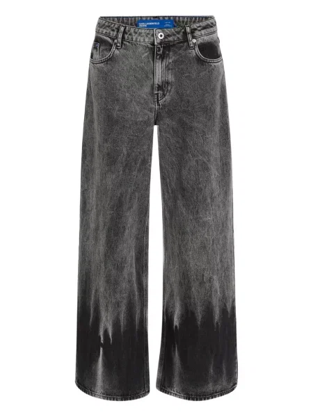 Blugi Karl Lagerfeld Jeans cu talie joasă gri