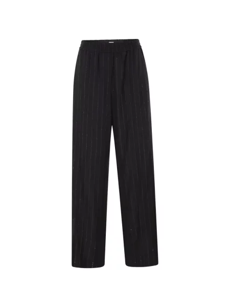 Pantaloni Brunello Cucinelli cu paiete albastru