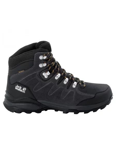 Шкіряні Тактичні черевики Jack Wolfskin Refugio Texapore Mid темно-сірий сірі