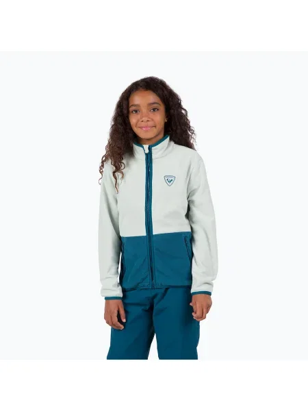 Детски поларен суитшърт Rossignol Jr Strawpile Fleece Fz steam синьо