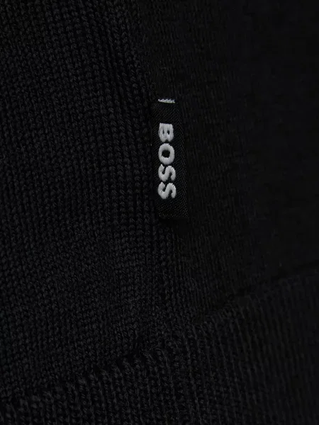 Шерстяной свитер Boss черный