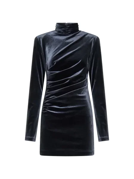 Rochie Nicholas drapată de costum gri