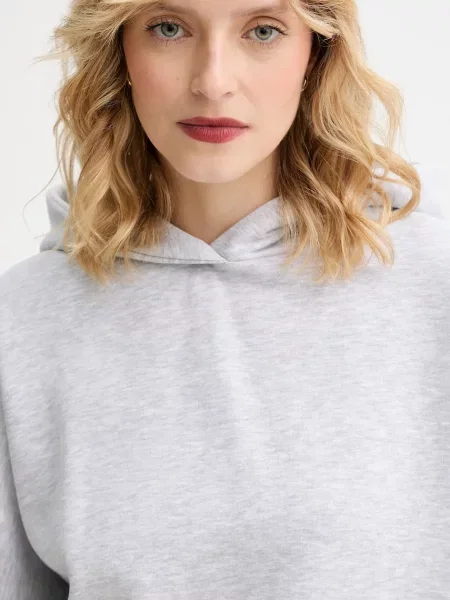 Кофта MUUV. MUUV. x Answear з капюшоном меланж сірий