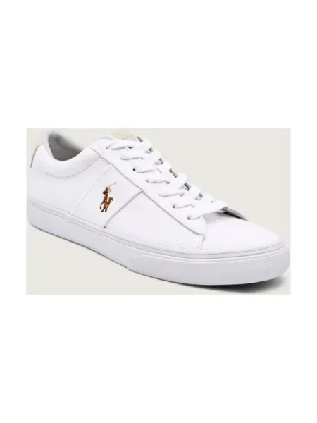 Sneakerși Polo Ralph Lauren din piele alb