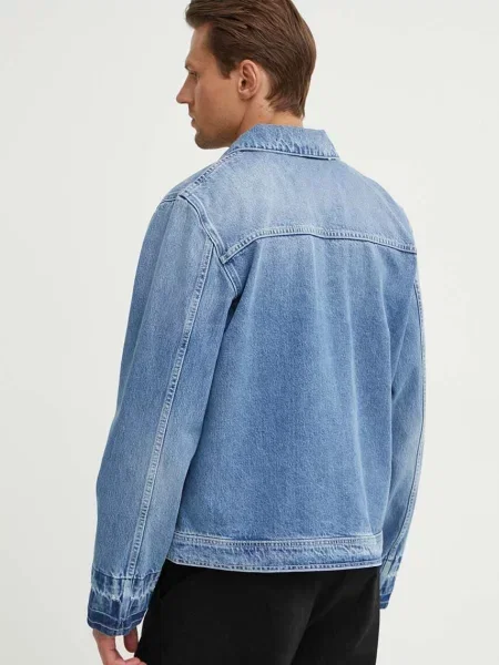 Won Hundred geaca jeans barbati de tranzitie albastru