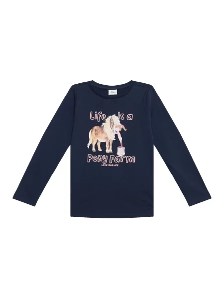 S.Oliver Tricou deschis / albastru marin / maro / roz pastel bej