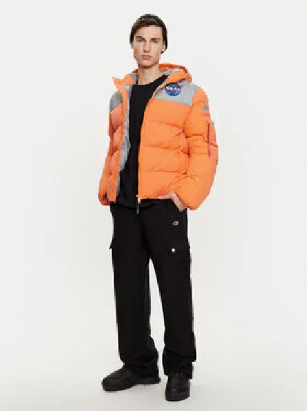 Alpha Industries Vatovaná bunda Oranžová bílá