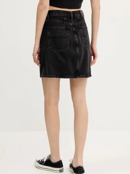 Džínová sukně Tommy Jeans mini černá
